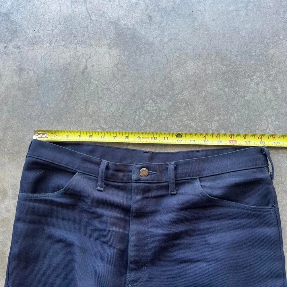 Vintage 70s/80s navy blue wrangler trouser pants 36